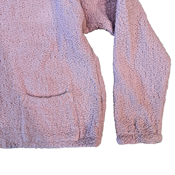 CMC Sweater Womens S Pink Cotton Waffle Knit Lagenlook Minimalist Made In USA - Picture 6 of 9